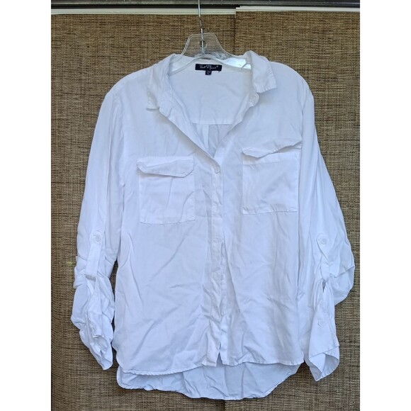 Velvet Heart Tops - Velvet Heart White Button Down Shirt